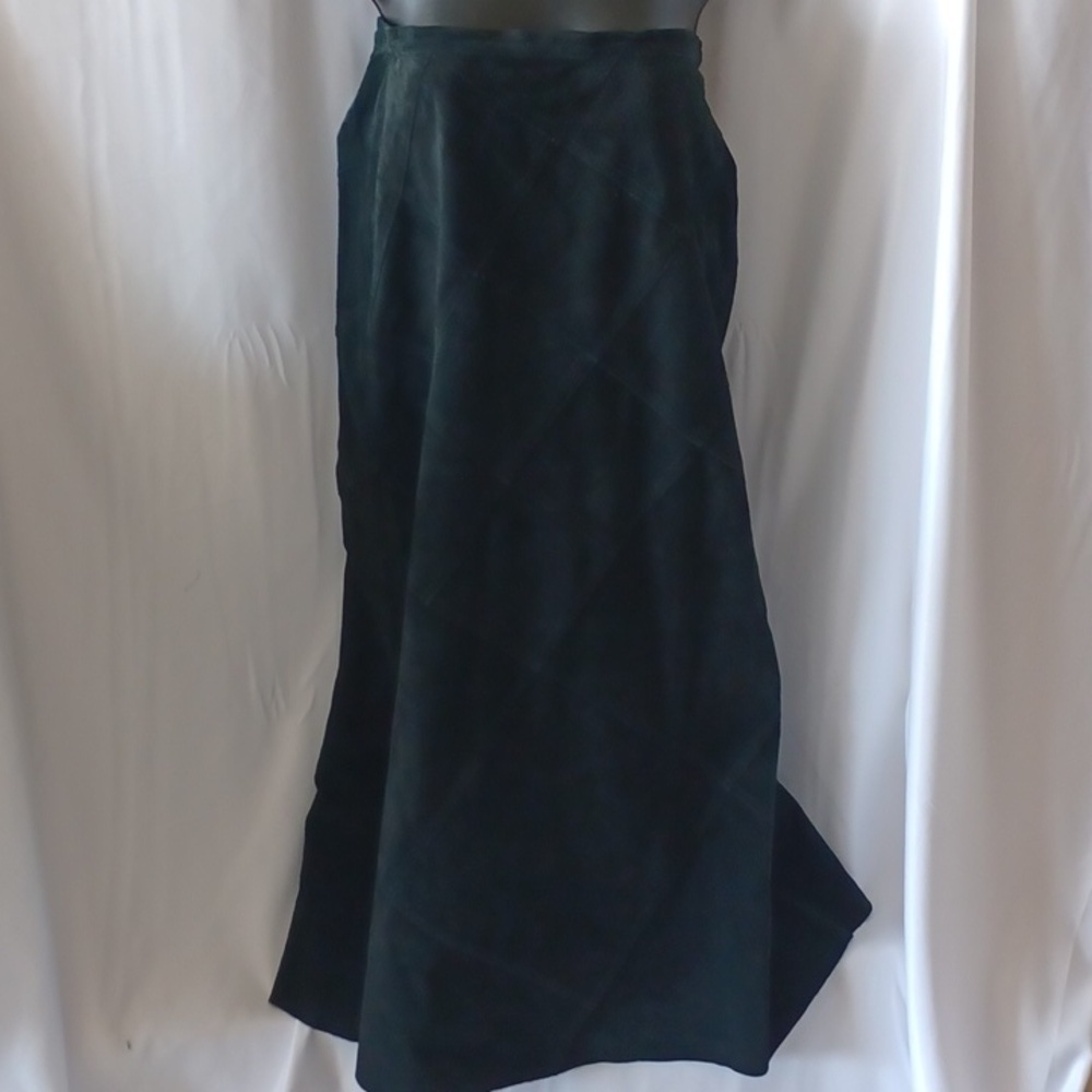 - Vintage Willi Smith Black Suede Maxi Skirt size 8, with bonus vest (size S/M)